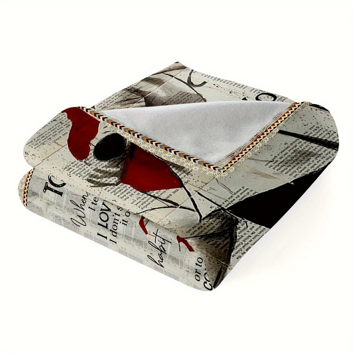 1pc English Letter Blanket, Valentine's Day Gift For Wife, Suitable For Bedroom Covered Blankets, Sofa Blankets, And Travel Blankets