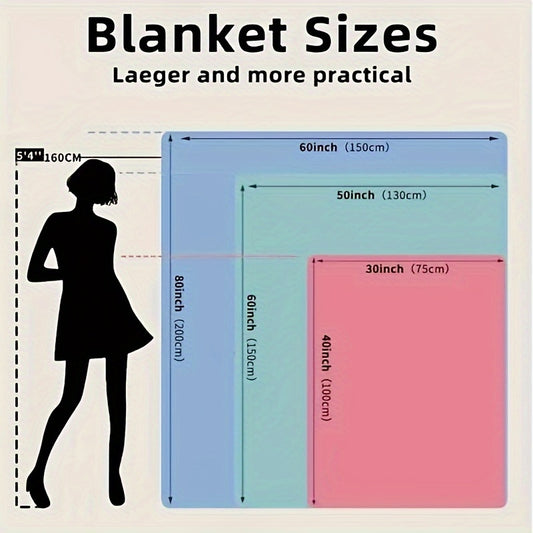 1pc To Grandma Lovely Saying Flannel Blanket, Summer Air Conditioning Blanket, Autumn And Winter Nap Print Blankets